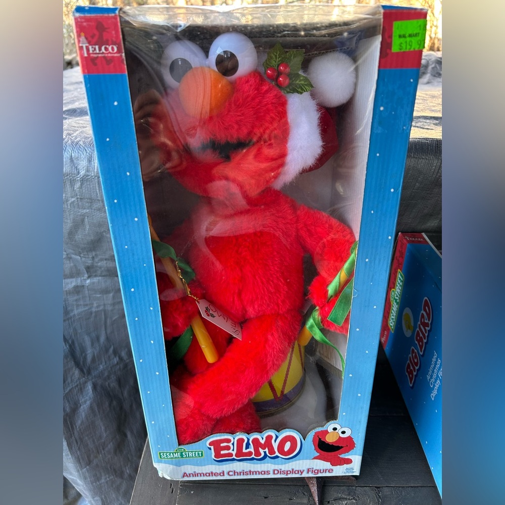 Elmo, Big bird, piglet and Tiger animated christmas figure  by TELCO